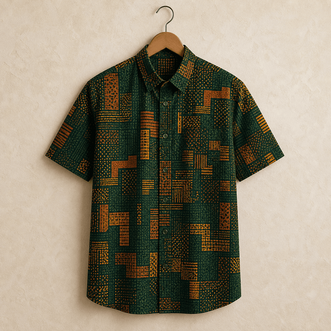 Chemise en wax présentée dans SunuShop